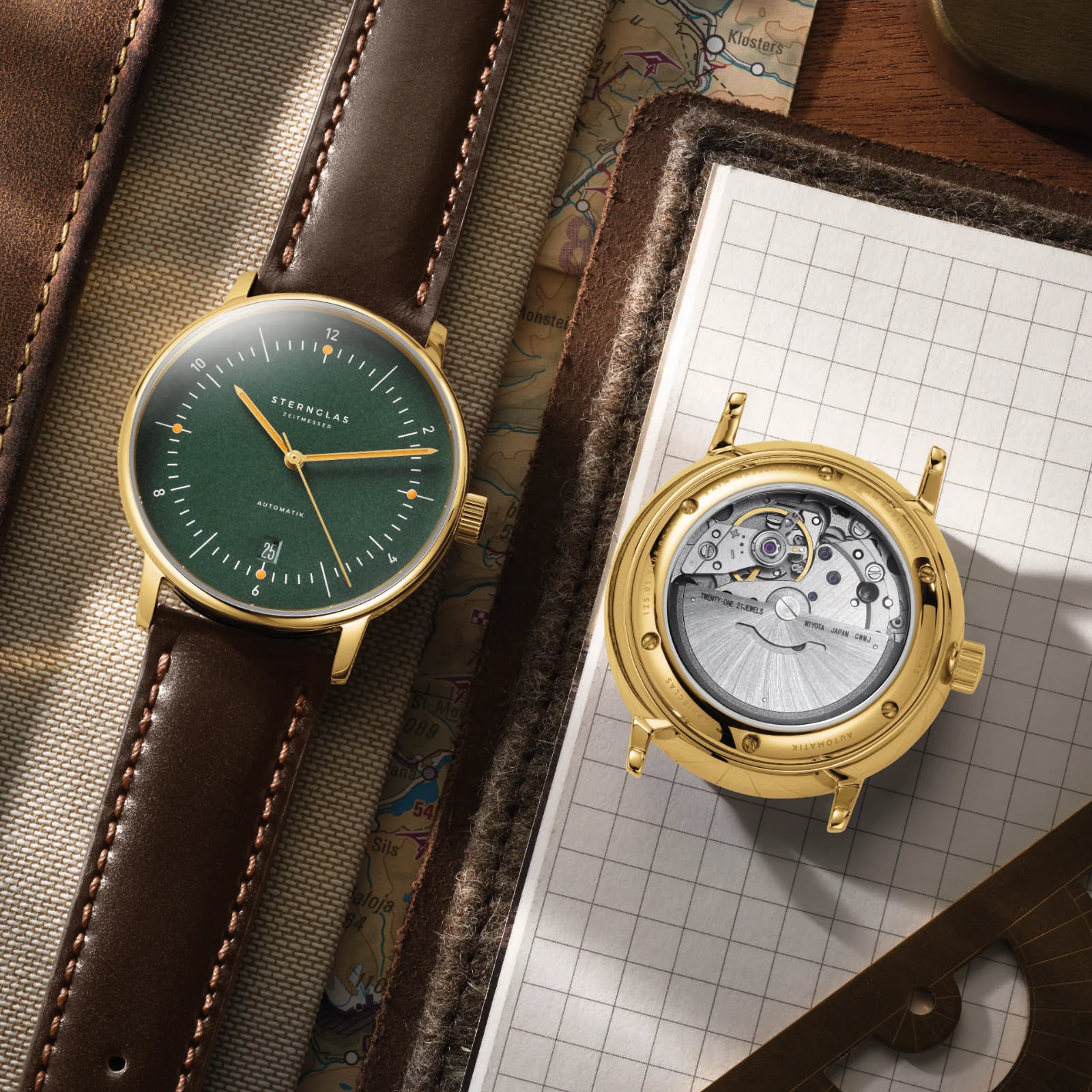 Naos Automatik dunkelgrün gold - Image 5